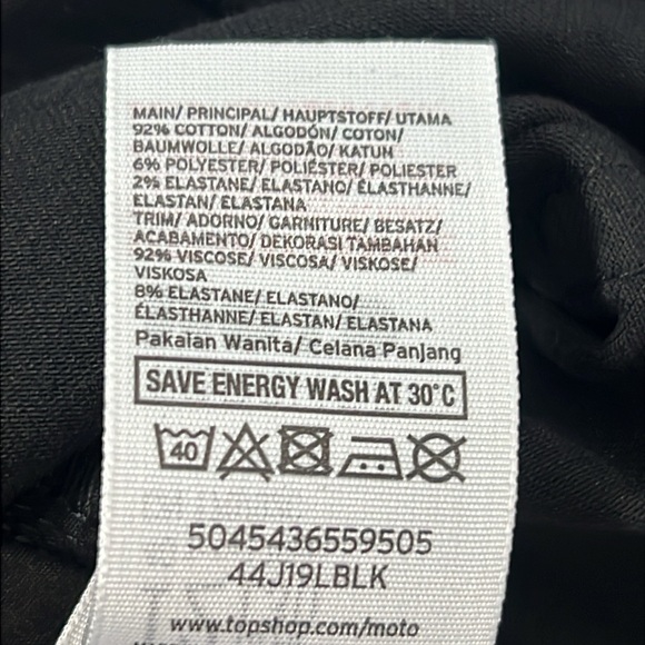 Topshop Moto Maternity Jaime Overbump Black Sretch Denim Skinny Jeans 12/30 - Picture 7 of 8